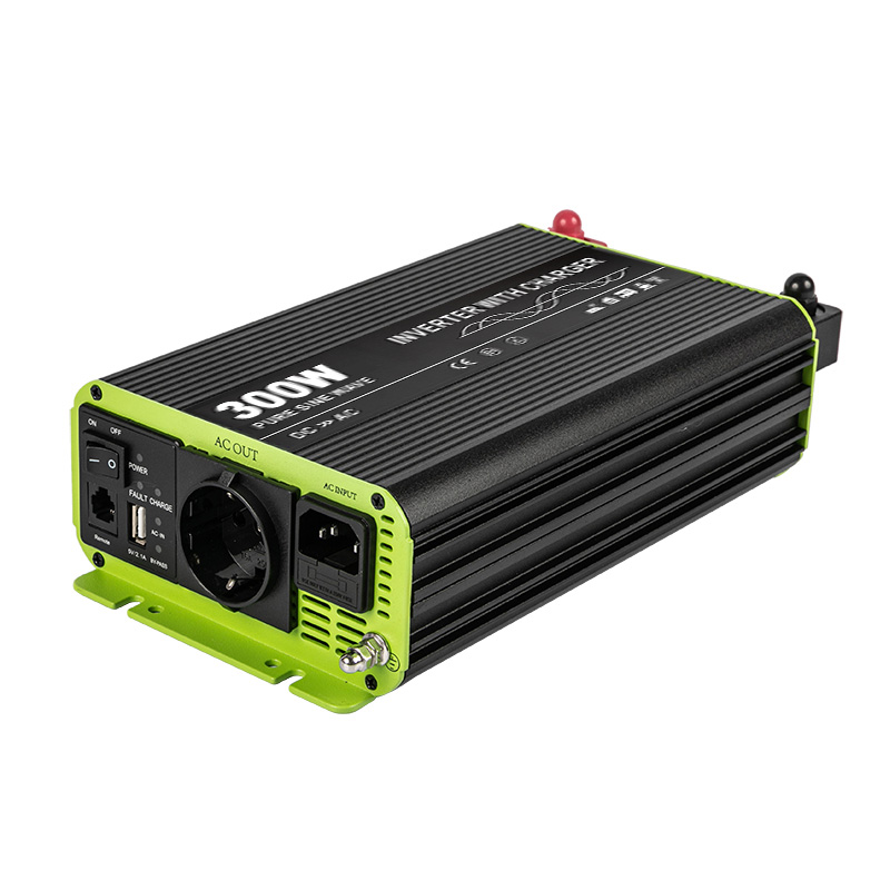 300 W-os tiszta szinuszos inverter töltővel